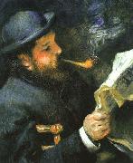 Pierre-Auguste Renoir Portrat Claude Monet oil painting on canvas